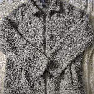 Brand New Sage Color Sherpa Jacket.